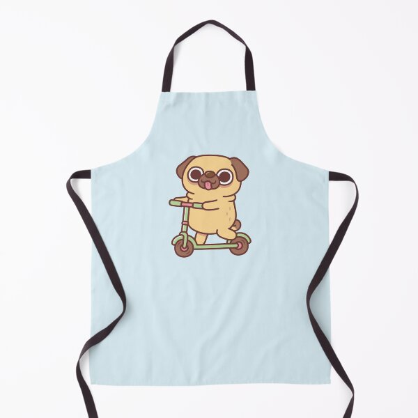 Item preview, Cute Pug Playing On Kick Scooter designed and sold by rustydoodle.