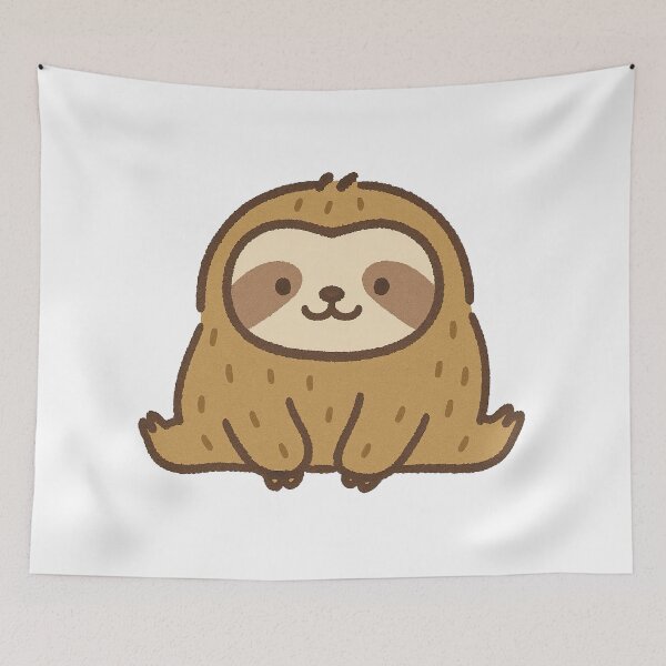 Item preview, Slo-Mo Cuteness – Adorable Kawaii Sloth Illustration designed and sold by Ericaholicgifts.