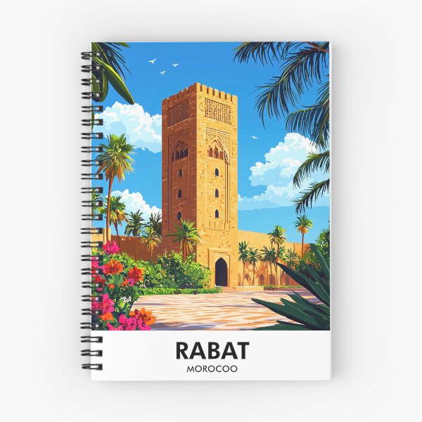Item preview, Rabat Morocco Retro Travel Print designed and sold by HomeLivingCo.