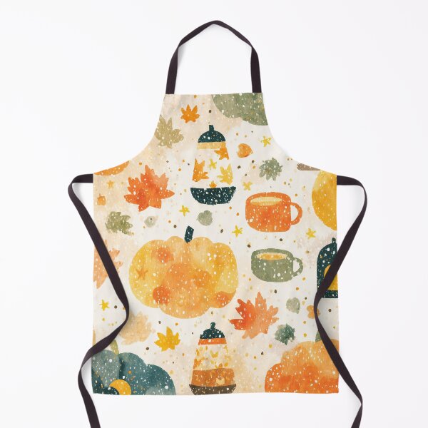 Item preview, Autumn Pumpkins & Cozy Mugs – Seamless Watercolor Pattern designed and sold by solynneart.