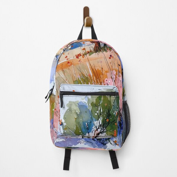 Item preview, Heather Fields & Countryside Cottage – Watercolor Landscape designed and sold by solynneart.