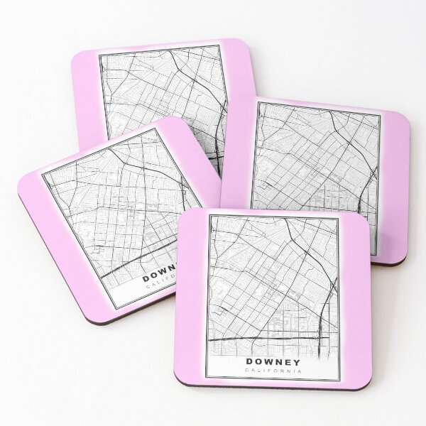 Item preview, Minimalist Downey Map designed and sold by Tamas Das.