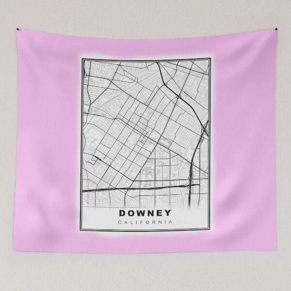 Item preview, Minimalist Downey Map designed and sold by Tamas Das.