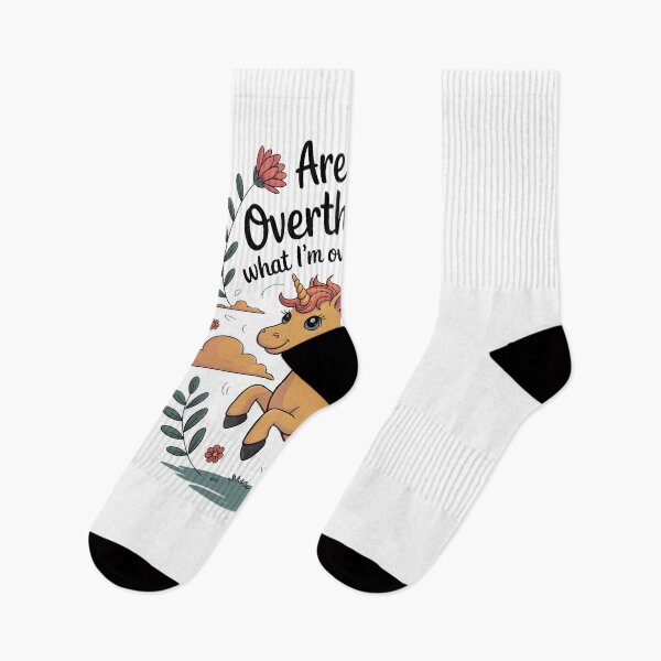 Item preview, Cute Unicorn with Flowers and Leaves – Are You Overthinking What I’m Overthinking? designed and sold by MissRasheedHam.