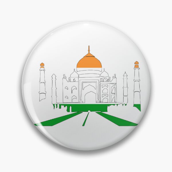 Item preview, Taj Mahal with Indian Flag Colors Design | Patriotic Heritage Art designed and sold by ArtsyExplorer.