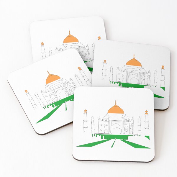 Item preview, Taj Mahal with Indian Flag Colors Design | Patriotic Heritage Art designed and sold by ArtsyExplorer.