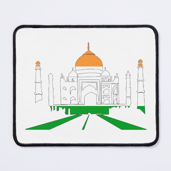 Item preview, Taj Mahal with Indian Flag Colors Design | Patriotic Heritage Art designed and sold by ArtsyExplorer.