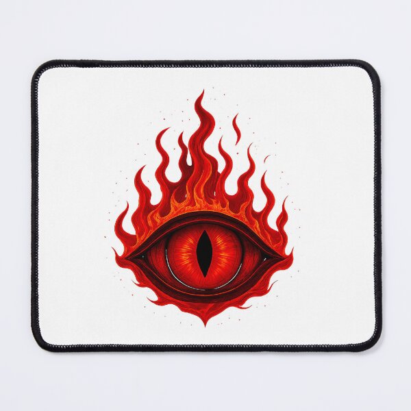 Item preview, Fiery Evil Eye in Flames – Dramatic Red Gold Ember Design designed and sold by unique0703.