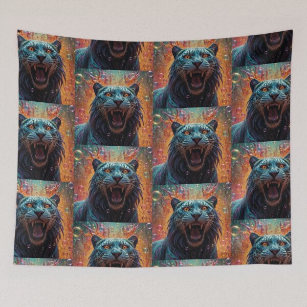 Item preview, Tiger roaring with dew drops classical designed and sold by Sam-DesignMart.