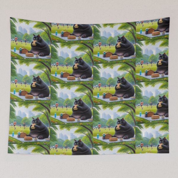 Item preview, Cat have a picnic in Lumpinee Park Thailand designed and sold by ParateePShop.