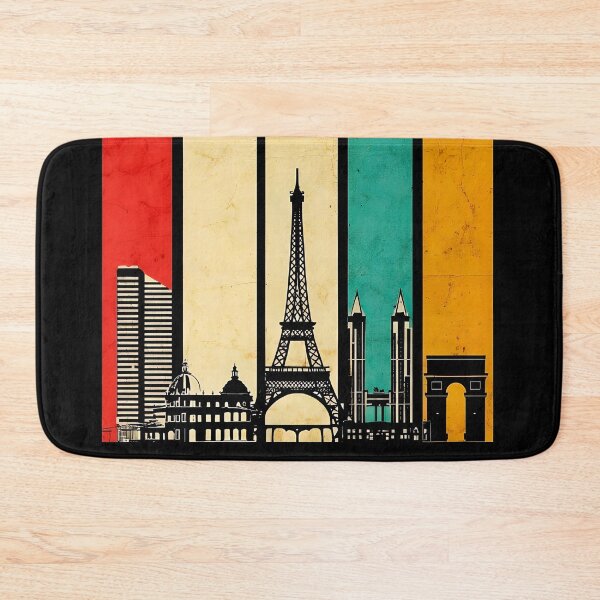 Item preview, Paris Skyline Retro Poster designed and sold by paulrommer.