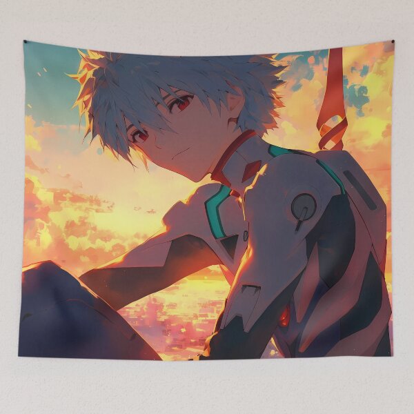 Item preview, Kaworu Nagisa Neon Genesis Evangelion Anime Ethereal Sunset Pilot designed and sold by earlobejerk.