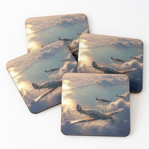 Item preview, RAF Hurricane Formation Shadows on the Sea designed and sold by Skyframe Aviation.
