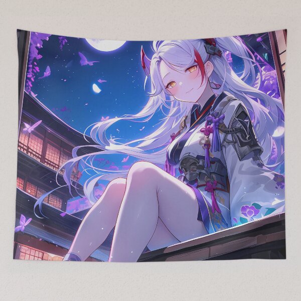 Item preview, Azur Lane Prinz Eugen AzurLane Game Yukata Wisteria Lanterns Night Glow designed and sold by earlobejerk.