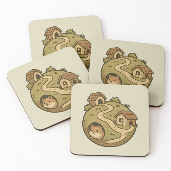 Item preview, Hamster Village – Cozy Cottagecore Sticker designed and sold by MarCinu Art.