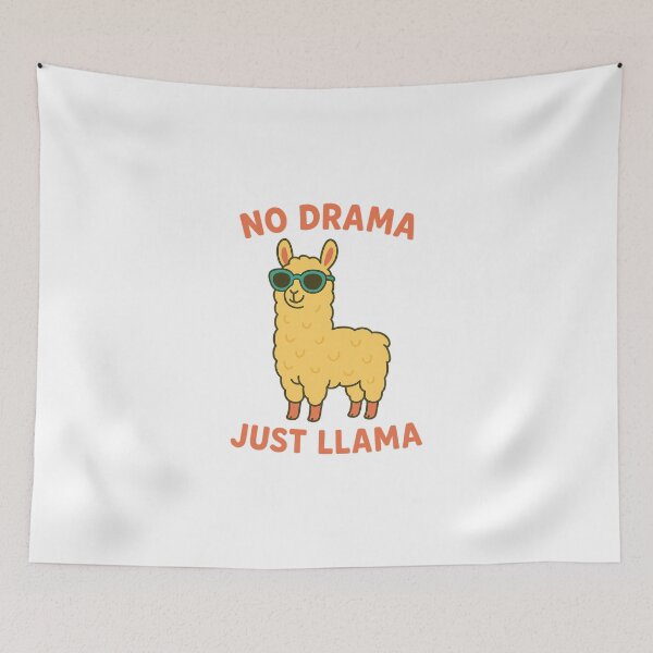 Item preview, No Drama Just Llama – Cute Minimal Llama with Sunglasses designed and sold by Sara Raad.