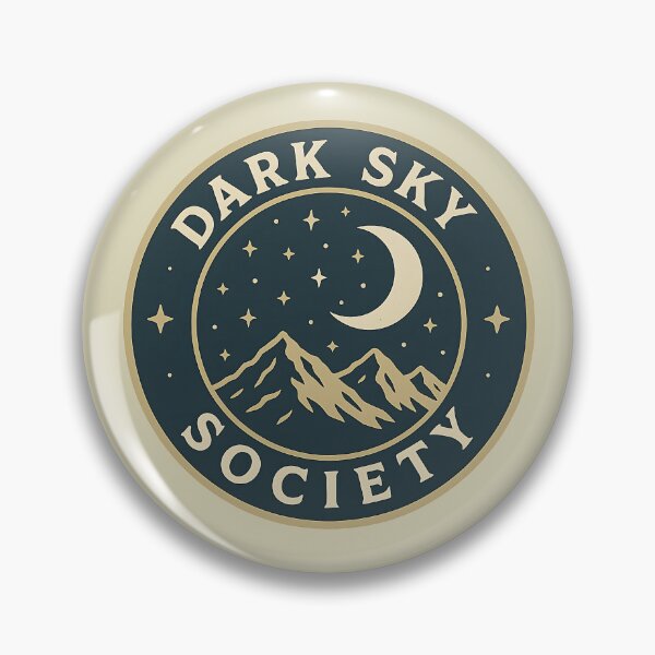 Item preview, Dark Sky Society – Retro Stargazer Badge designed and sold by MarCinu Art.