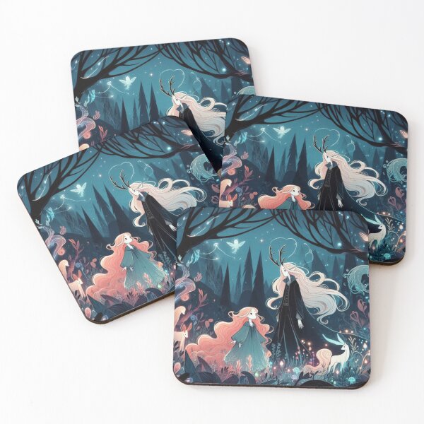 Item preview, Queen with her princess at a colorful forest classical designed and sold by Sam-DesignMart.