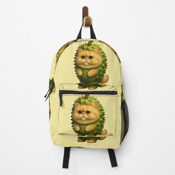 Item preview, Cute Chubby Persian Cat in Durian Costume – Adorable Kawaii Fruit Pet Art designed and sold by SnarkyTextStudiO.
