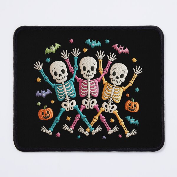 Item preview, three embroidered skeletons designed and sold by jkrphoto.