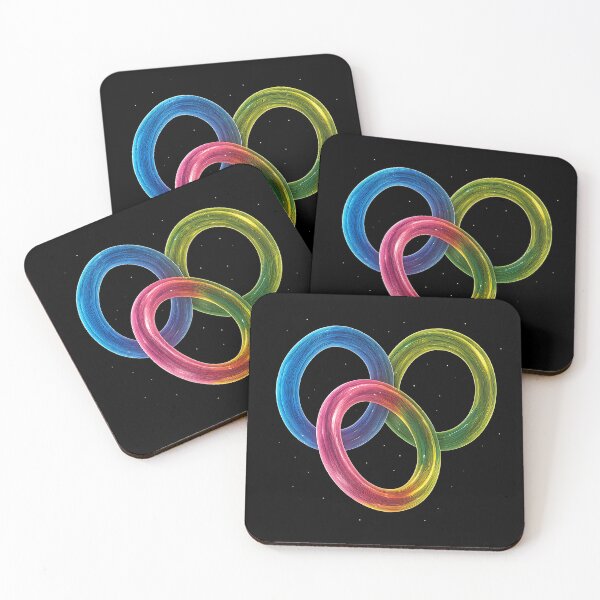 Item preview, Neon Infinity – Glowing Rings in Motion designed and sold by ArcadiaSilence.
