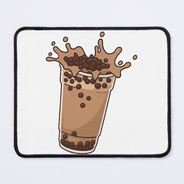 Item preview, Iced Chocolate Bubble Tea Splash Illustration designed and sold by ArtfulWeave.