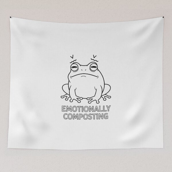 Item preview, Funny Stressed Frog Minimalist Quote designed and sold by ColorVR.