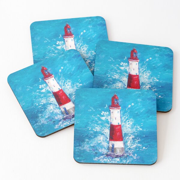 Item preview, Red and White Lighthouse in Waves  designed and sold by Natalia_Shchip.