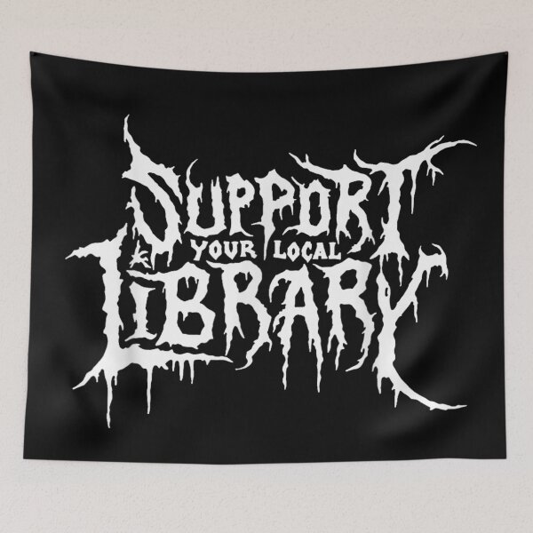 Item preview, Support Your Local Library Horror Bookworm Design T-Shirt designed and sold by EvelysEmelia.