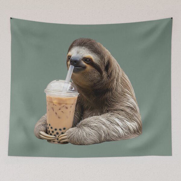 Item preview, Chill Sloth Sips Bubble Tea designed and sold by AwesomeBeyondLimits.