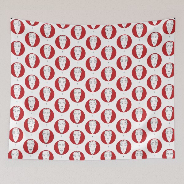 Item preview, Copie de Copie de Portrait Rouge 10 (disk), tête, noir, blanc designed and sold by EBFCDesigns.