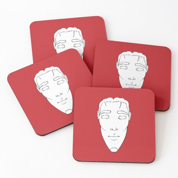 Item preview, Copie de Copie de Portrait Rouge 9 (simple, centré), tête, noir, blanc designed and sold by EBFCDesigns.