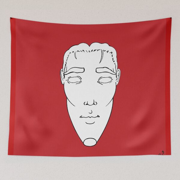Item preview, Copie de Copie de Portrait Rouge 9 (simple, centré), tête, noir, blanc designed and sold by EBFCDesigns.