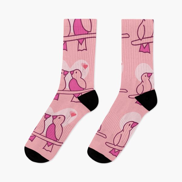Item preview, Love Birds Illustration with Heart Balloons  designed and sold by Diclebaybas.