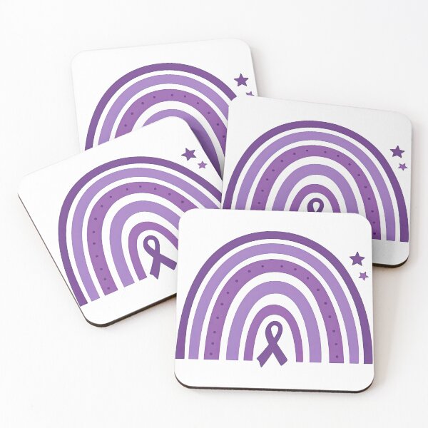 Item preview, Purple Awareness Ribbon Rainbow Design designed and sold by ArtfulWeave.