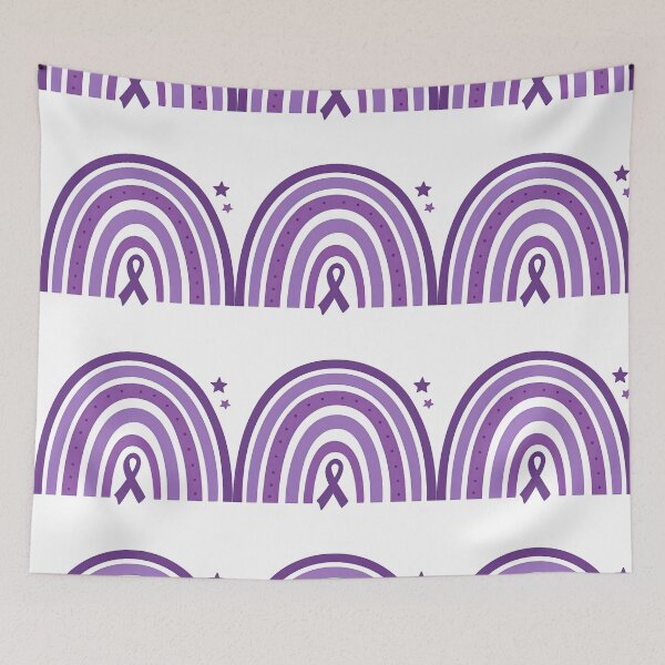 Item preview, Purple Awareness Ribbon Rainbow Design designed and sold by ArtfulWeave.