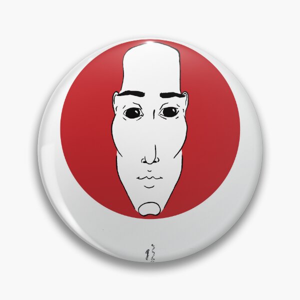 Aperçu de l'œuvre Copie de Portrait Rouge 7 (disque), tête, noir, blanc créée et vendue par EBFCDesigns.