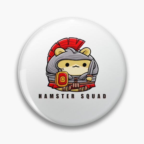 Item preview, Hamster Squad – Cute Roman Soldier Hamster Cartoon Sticker designed and sold by Syraform.