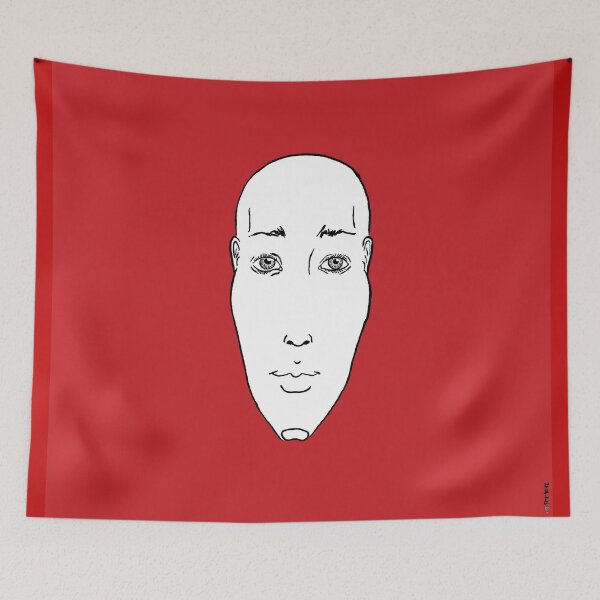 Item preview, Portrait Rouge 6 (simple, centré), tête, noir, blanc designed and sold by EBFCDesigns.