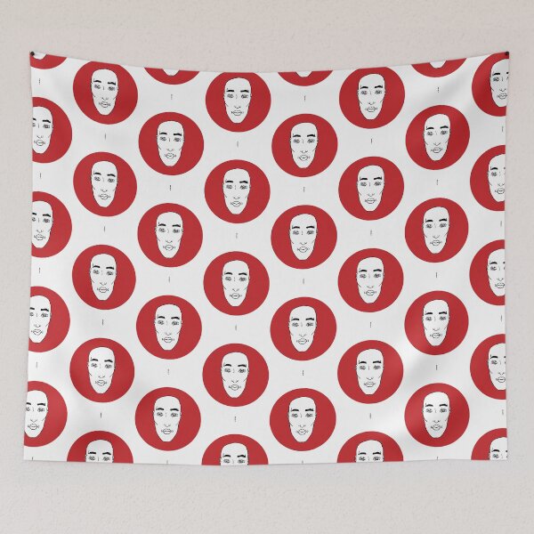 Item preview, Copie de Portrait Rouge 5 (disk), head, black, white designed and sold by EBFCDesigns.