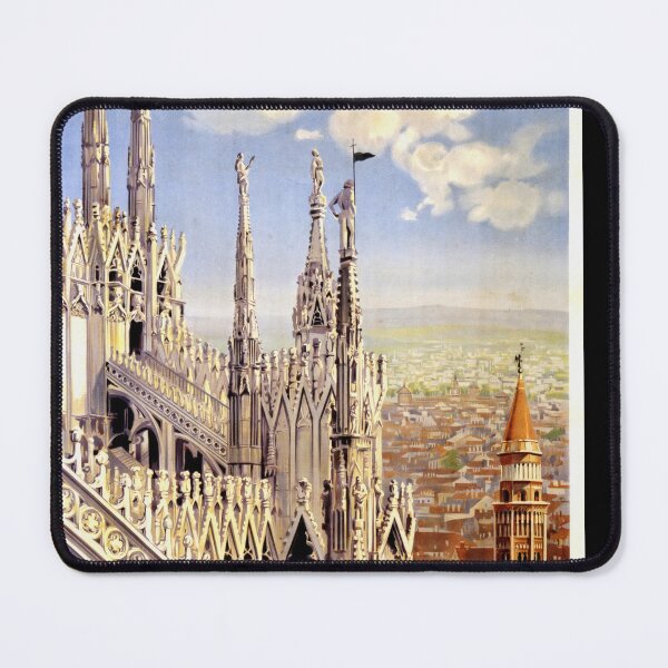 Item preview, Vintage Milan Travel Poster | Duomo di Milano Art Deco Print | Gothic Architecture Wall Art | Italian Cathedral Home Decor designed and sold by artofuniverse.