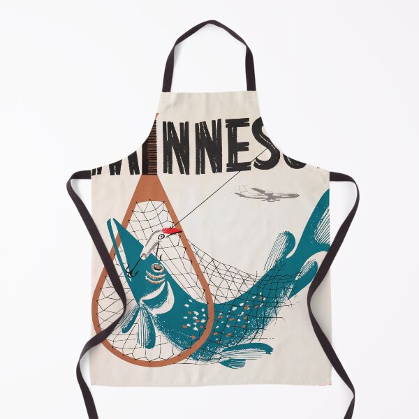Item preview, Vintage Minnesota Travel Poster | Braniff Airways Art | Mid-Century Modern Fish Design | Retro Airline Collectible Print designed and sold by artofuniverse.