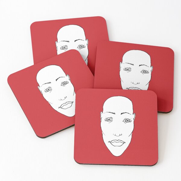 Item preview, Portrait Rouge 4 (simple, centré), head, black, white designed and sold by EBFCDesigns.