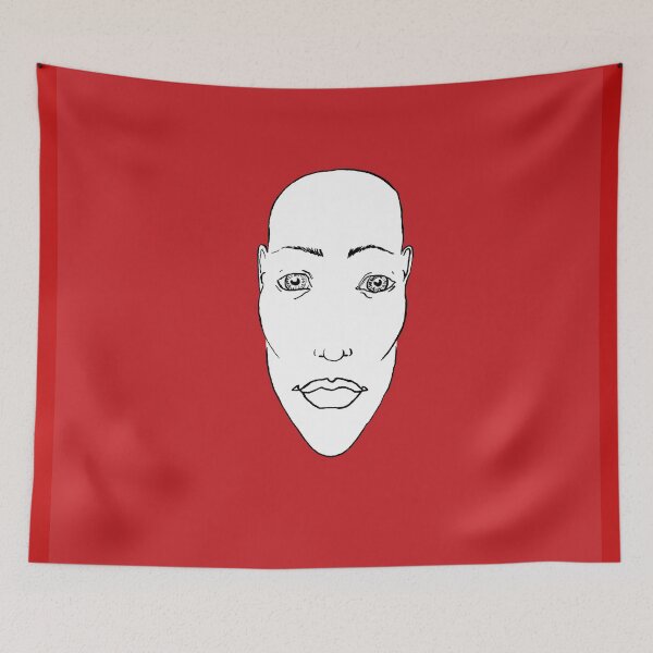 Item preview, Portrait Rouge 4 (simple, centré), head, black, white designed and sold by EBFCDesigns.