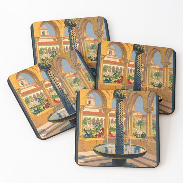 Item preview, Vintage Monreale Travel Poster | Sicily Cloister Art Print | Norman-Sicilian Architecture | Mediterranean Decor | Italian Heritage designed and sold by artofuniverse.