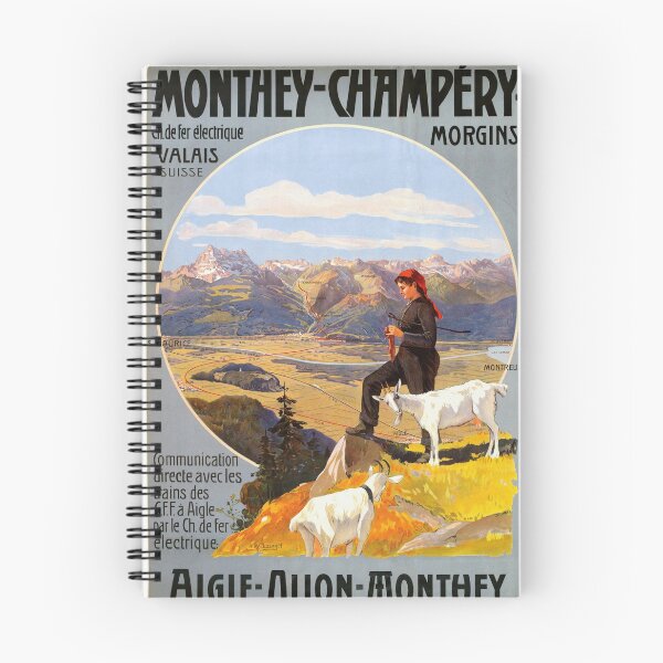 Item preview, Vintage Travel Poster | Monthey-Champéry-Morgins Railway | Art Nouveau Swiss Alps | Anton Reckziegel Classic Poster | Valais Travel Art designed and sold by artofuniverse.
