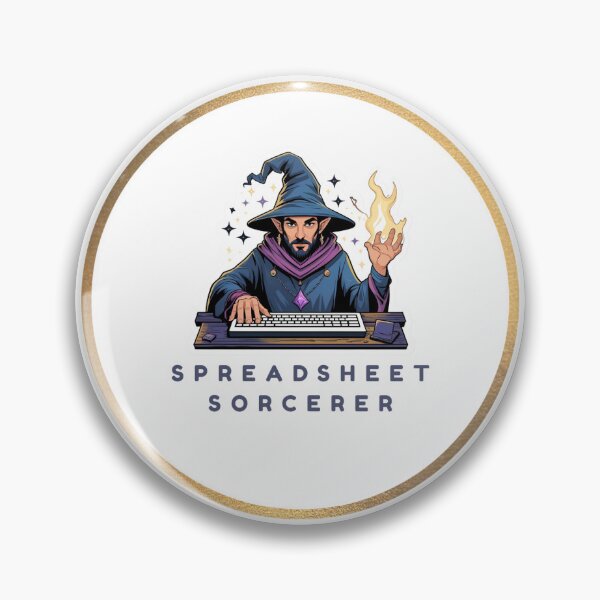 Item preview, Spreadsheet Sorcerer – Funny Office & Excel Lover Sticker designed and sold by Syraform.