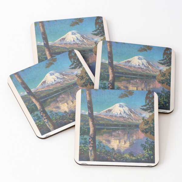 Item preview, Vintage Mt. St. Helens Travel Poster | Northern Pacific Railway Art | Gustav Krollmann | Cascade Mountains | Mid-Century Lithograph designed and sold by artofuniverse.