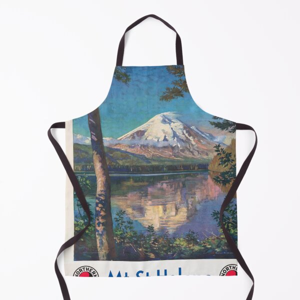 Item preview, Vintage Mt. St. Helens Travel Poster | Northern Pacific Railway Art | Gustav Krollmann | Cascade Mountains | Mid-Century Lithograph designed and sold by artofuniverse.