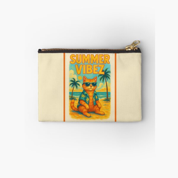 Item preview, Summer Vibez – Cool Cat on the Beach Illustration designed and sold by Enea Kelo.